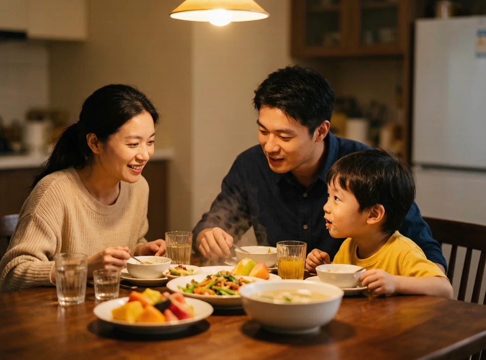 家庭餐桌团聚——修复后的温暖日常
